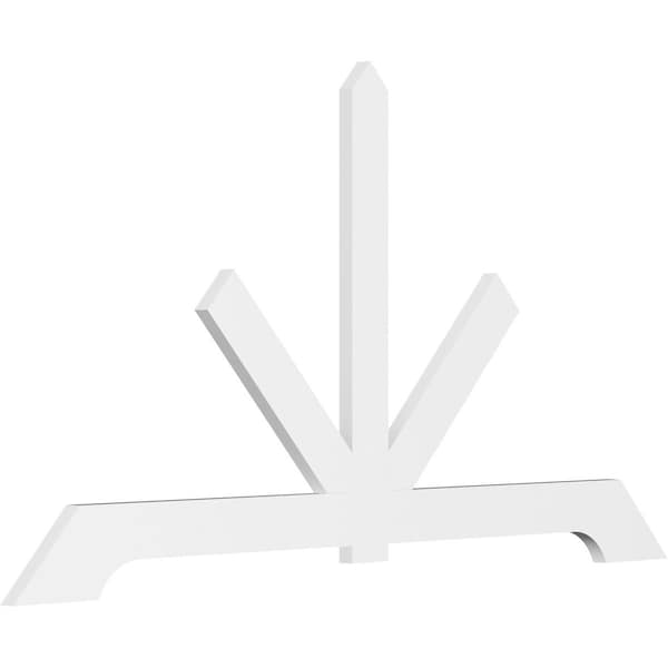 Ekena Millwork Vanguard Architectural Grade PVC Gable Bracket, 108"W x 58 1/2"H x 2"D x 6"F, 13/12 Pitch GBP108X59X0206VAN00 - main